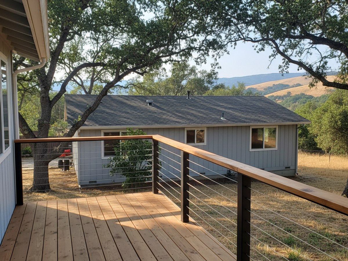 Deck Railing Installation completed by Coastal Deck Solutions in Lemoore, CA