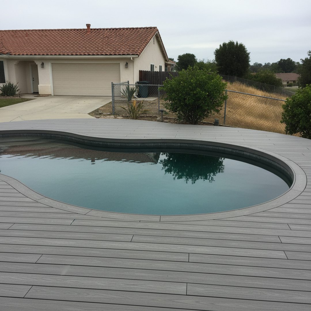 Custom Deck Design completed by Coastal Deck Solutions in Visalia, CA